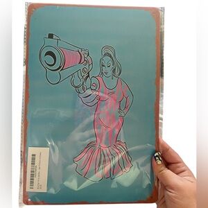 Pink Flamingos tin sign Retro Style